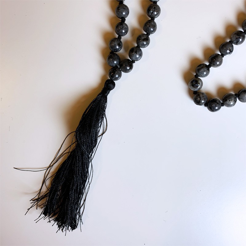 Mala - Snowflake Obsidian