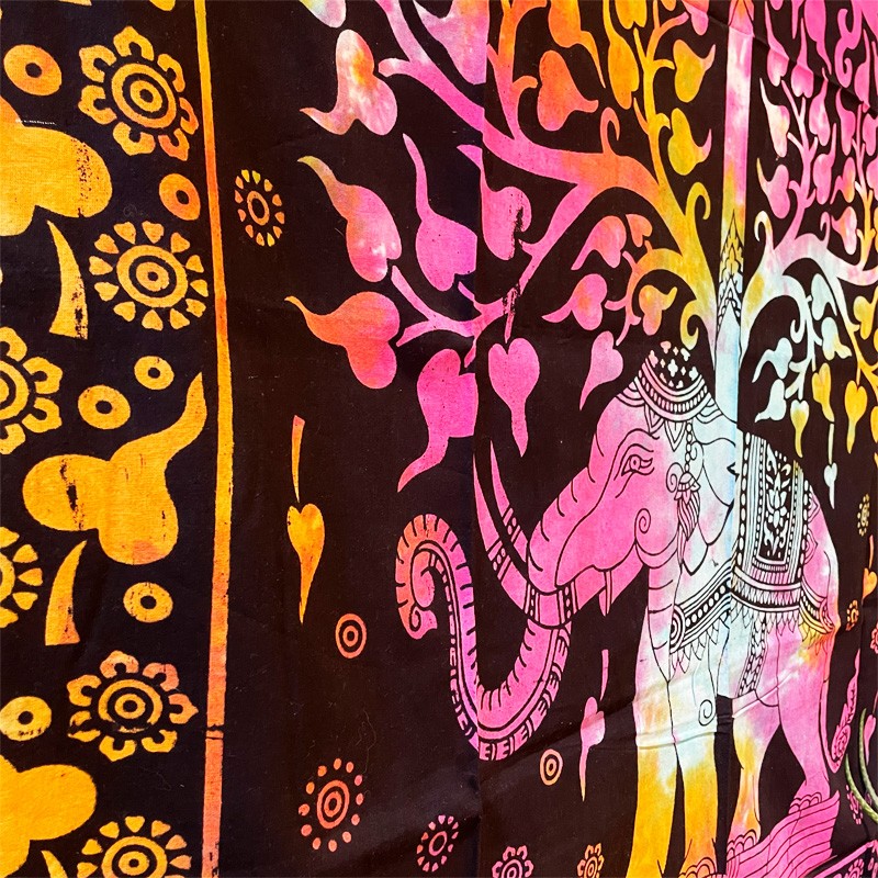 Tapestry - Elephant Tree of Life (Tie-Dye)